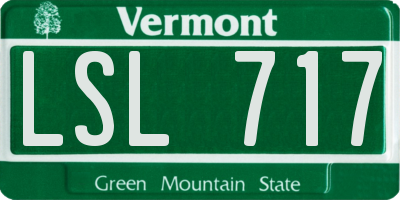VT license plate LSL717