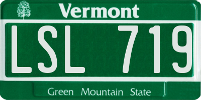 VT license plate LSL719