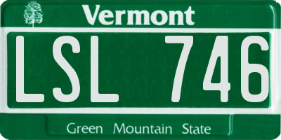 VT license plate LSL746