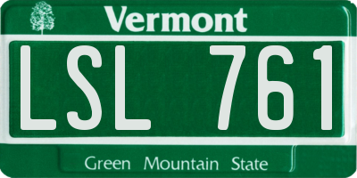 VT license plate LSL761