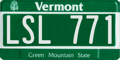 VT license plate LSL771