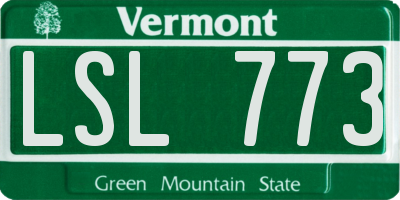 VT license plate LSL773