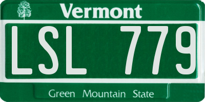 VT license plate LSL779