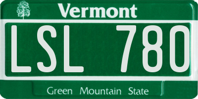 VT license plate LSL780