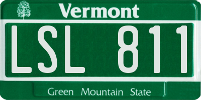 VT license plate LSL811