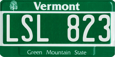 VT license plate LSL823