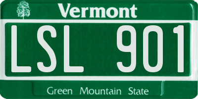 VT license plate LSL901