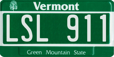 VT license plate LSL911