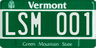VT license plate LSM001