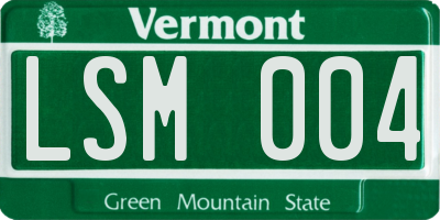 VT license plate LSM004