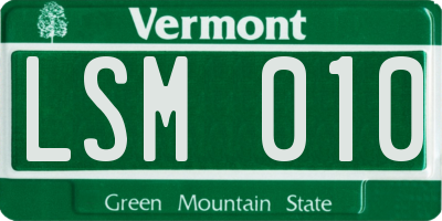 VT license plate LSM010