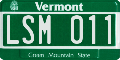 VT license plate LSM011