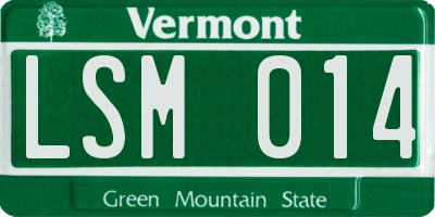 VT license plate LSM014