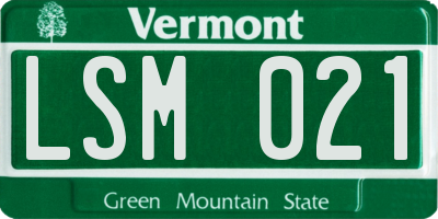VT license plate LSM021