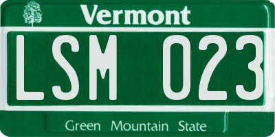VT license plate LSM023