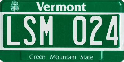VT license plate LSM024