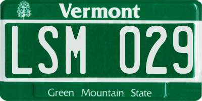 VT license plate LSM029