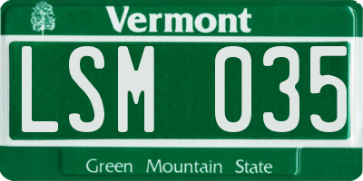 VT license plate LSM035
