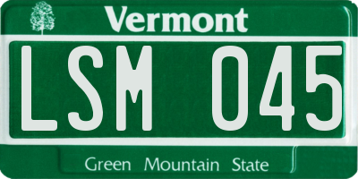 VT license plate LSM045