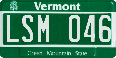 VT license plate LSM046