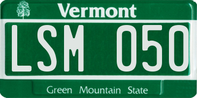 VT license plate LSM050