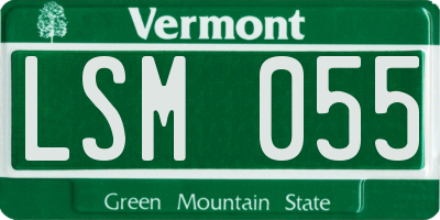 VT license plate LSM055