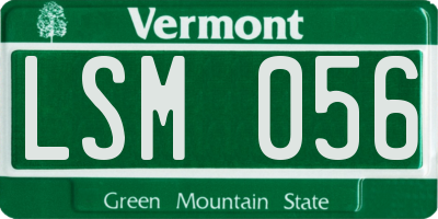 VT license plate LSM056