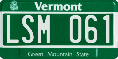 VT license plate LSM061
