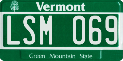 VT license plate LSM069