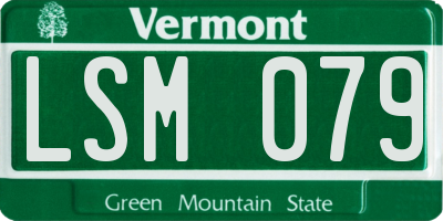 VT license plate LSM079
