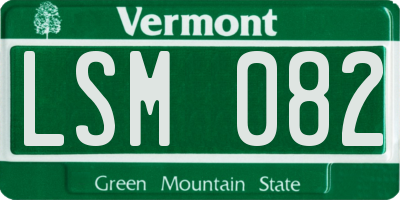 VT license plate LSM082