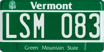 VT license plate LSM083