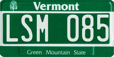 VT license plate LSM085