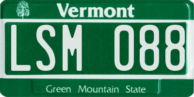 VT license plate LSM088