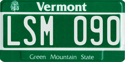 VT license plate LSM090