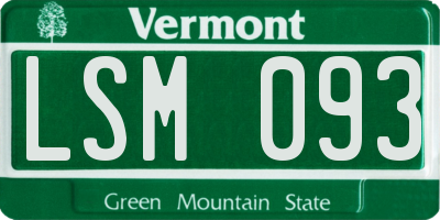 VT license plate LSM093