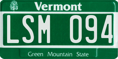 VT license plate LSM094