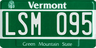VT license plate LSM095