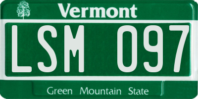 VT license plate LSM097
