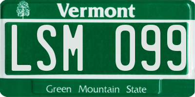 VT license plate LSM099