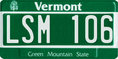 VT license plate LSM106