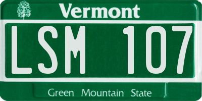 VT license plate LSM107