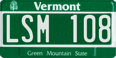 VT license plate LSM108