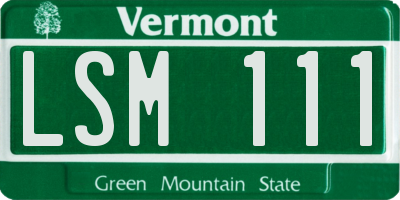 VT license plate LSM111