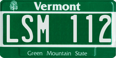 VT license plate LSM112
