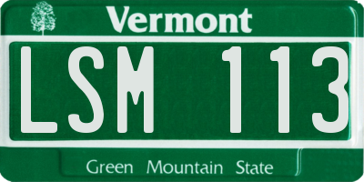 VT license plate LSM113