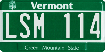 VT license plate LSM114