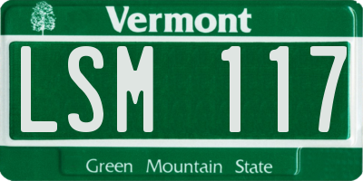 VT license plate LSM117
