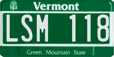VT license plate LSM118