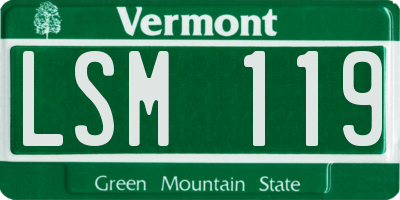 VT license plate LSM119